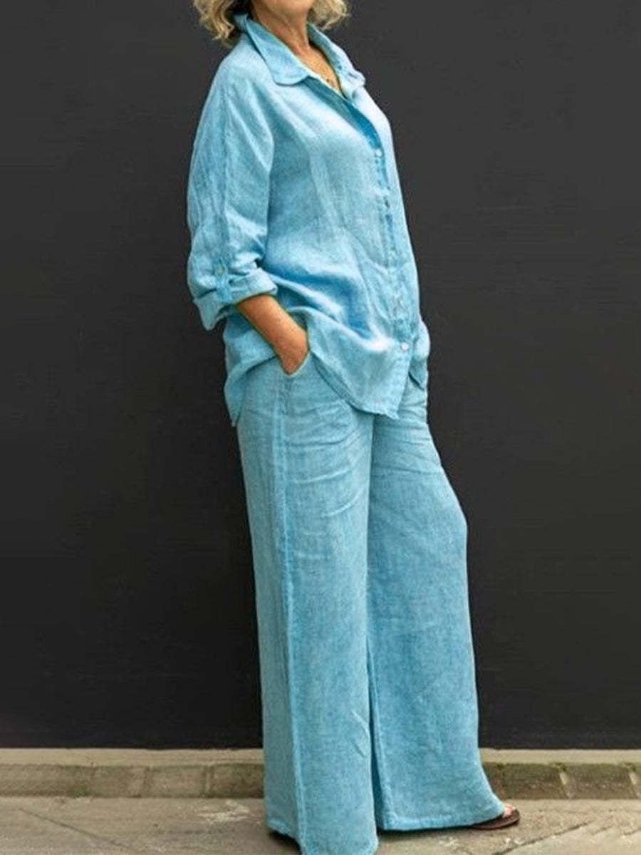 Merle | Costume femme en coton et lin