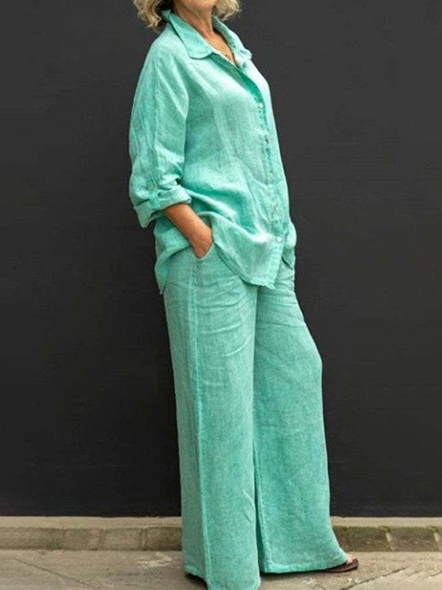 Merle | Costume femme en coton et lin