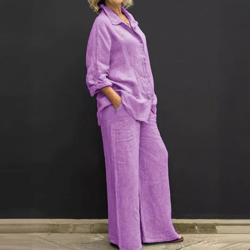 Merle | Costume femme en coton et lin