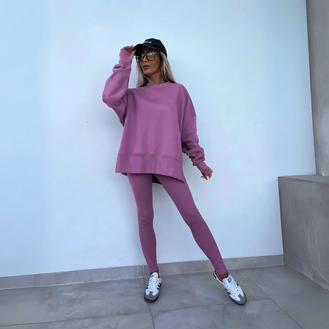 YACHI - Ensemble Sweat-shirt à Manches Longues et Pantalon Décontracté