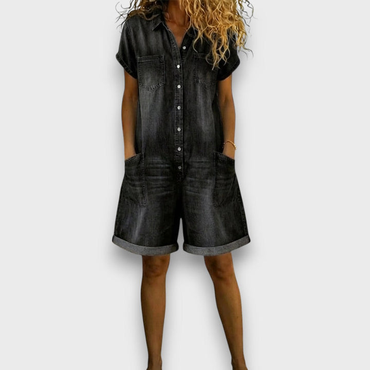 Saylor | Salopette Courte en Jean Coton Vintage