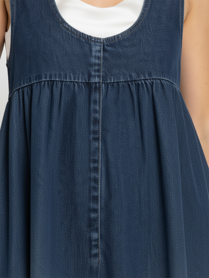 Ivy | Robe Maxi en Jean Douce et Lavée Vintage