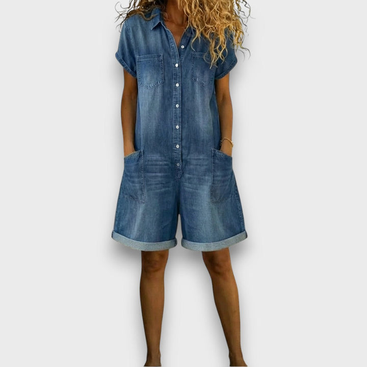 Saylor | Salopette Courte en Jean Coton Vintage