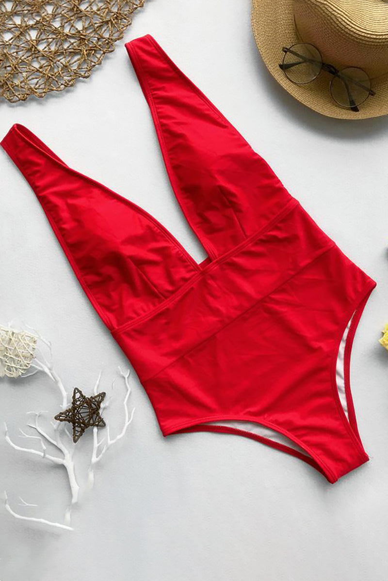 Maillot de bain une pièce California avec décolleté en V