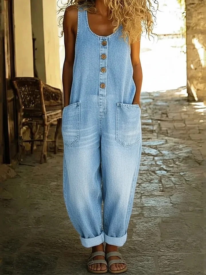 Saylor | Salopette en Jean Coton Lavé Vintage