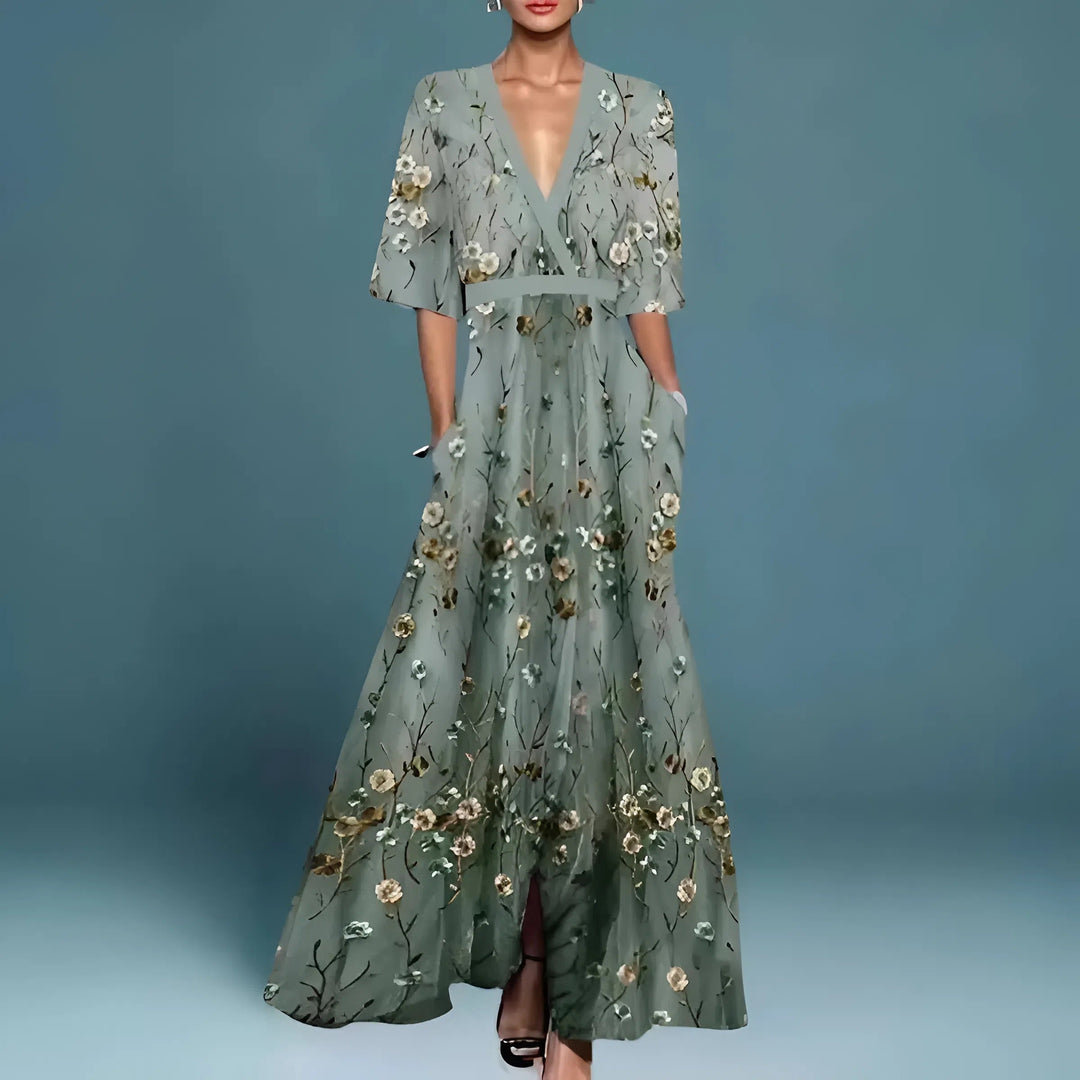 Lucas & Léa Paris| Abito maxi floreale dallo stile sofisticato