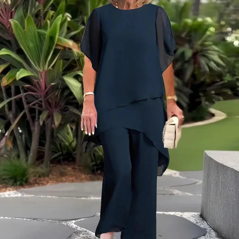 Harper | Ensemble élégant irrégulier de haut et de pantalon