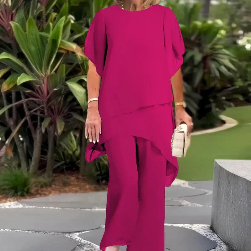 Harper | Ensemble élégant irrégulier de haut et de pantalon