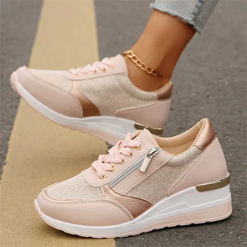 Lucas & Lea Paris| baskets orthopédiques à lacets et fermeture éclair latérale pour femmes