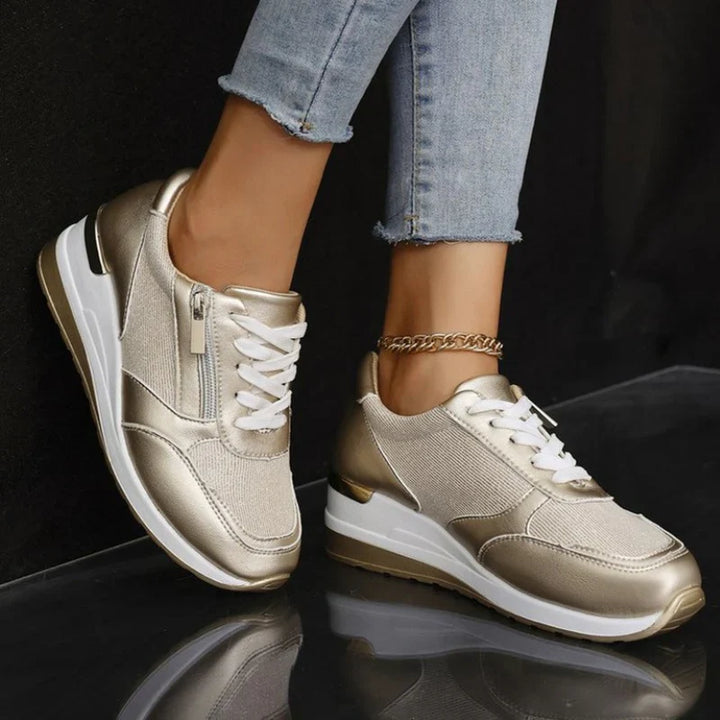 Lucas & Lea Paris| baskets orthopédiques à lacets et fermeture éclair latérale pour femmes