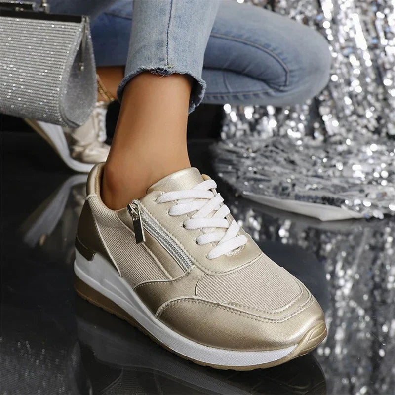 Lucas & Lea Paris| baskets orthopédiques à lacets et fermeture éclair latérale pour femmes