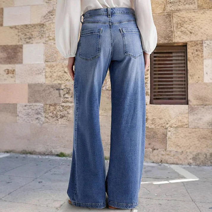 Paula – Jeans taille haute et jambe large