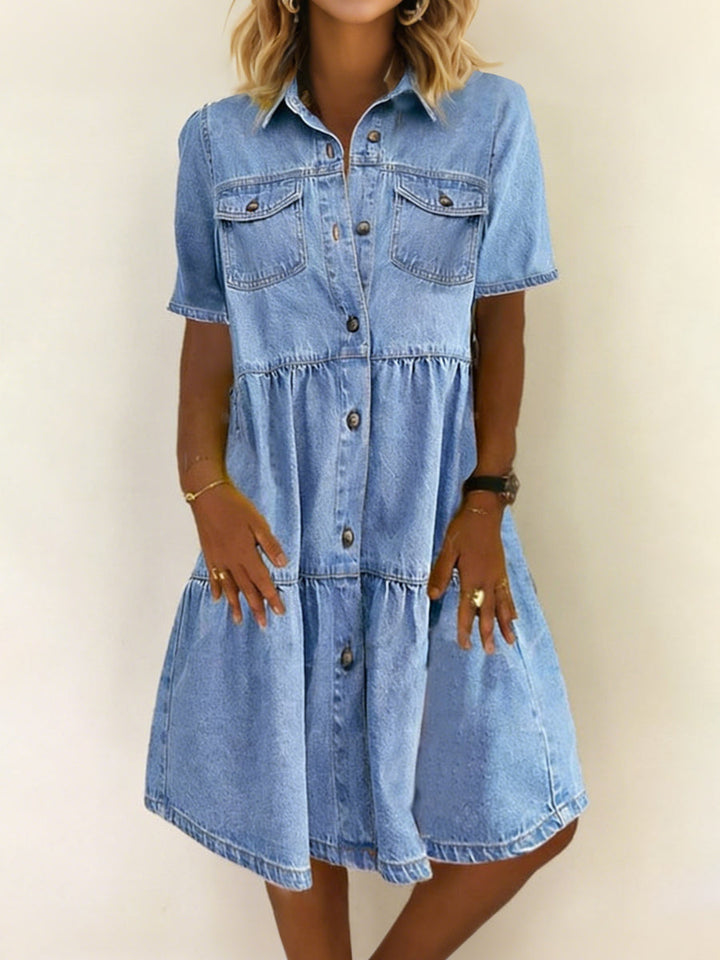 Sophia | Robe en Jean Élégante Décontractée