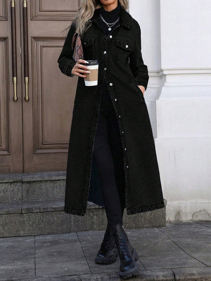 Maya | Veste en Jean Longue Élégante