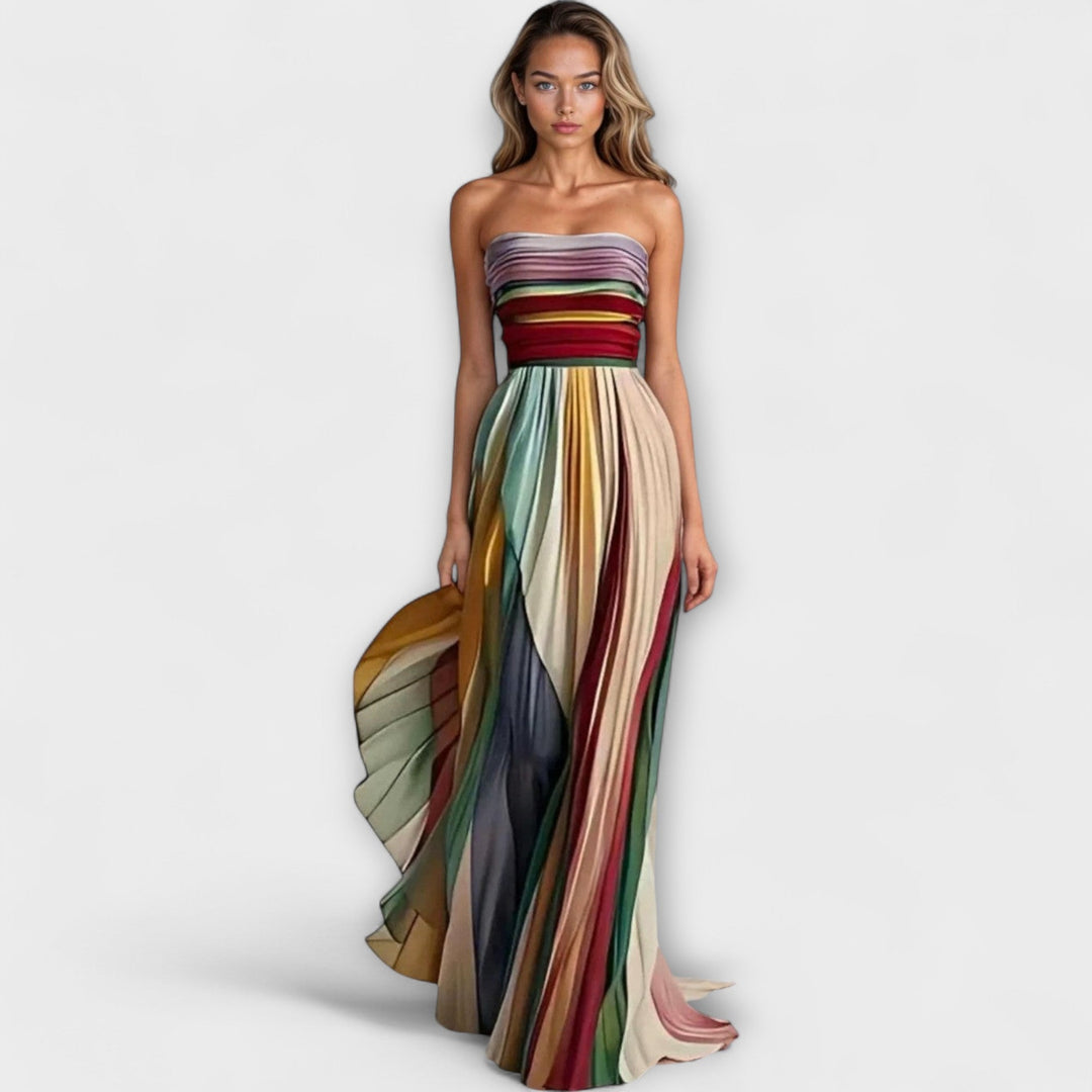 Evelyn™ | Robe longue en tissu premium