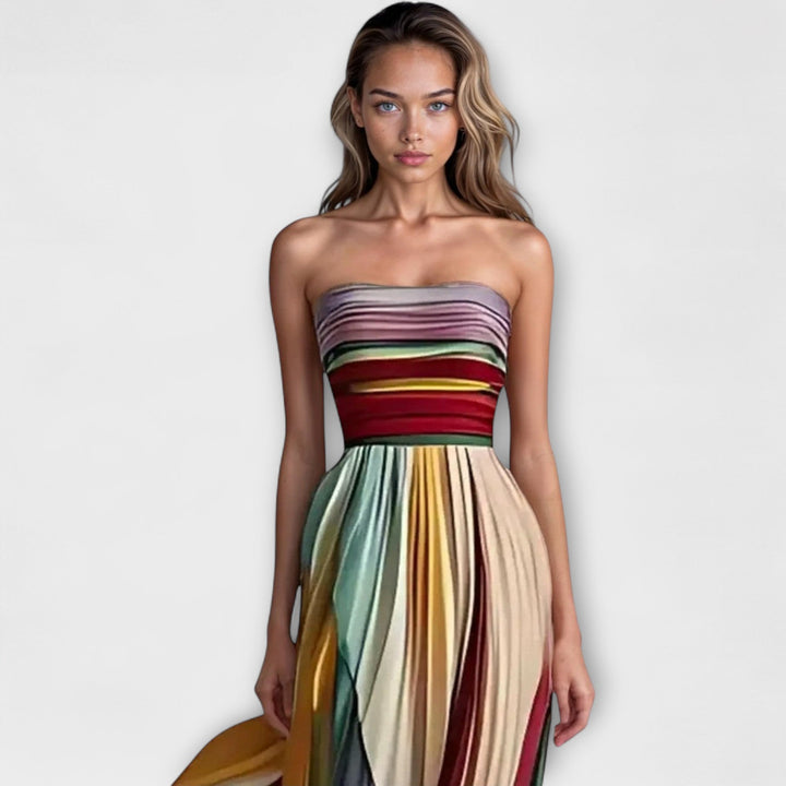 Evelyn™ | Robe longue en tissu premium