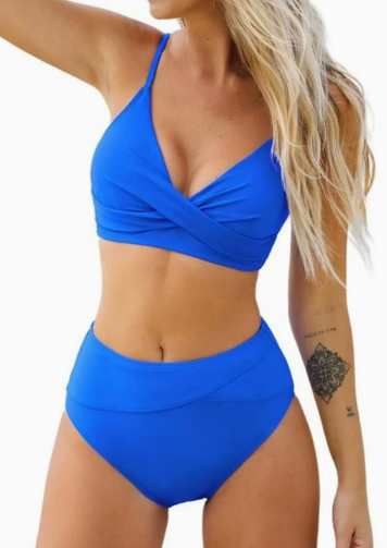 Bikini Froncé Taille Haute Maintien Renforcé