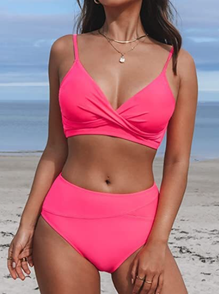 Bikini Froncé Taille Haute Maintien Renforcé