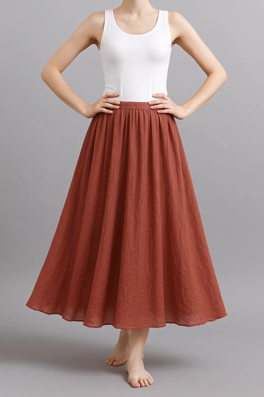 Femme Plissée Maxi Jupe – Vera