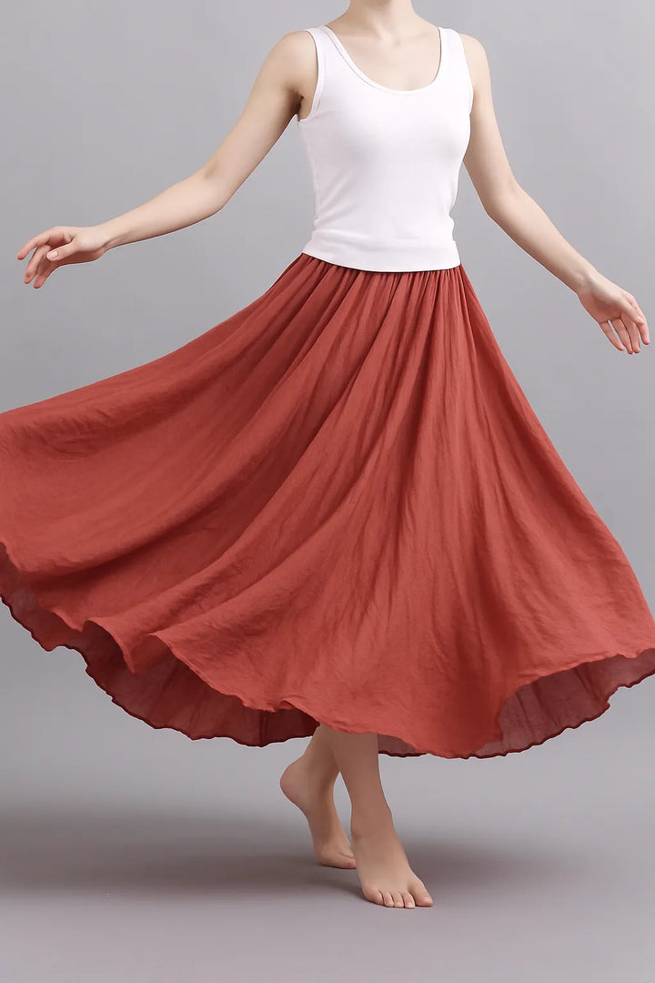 Femme Plissée Maxi Jupe – Vera