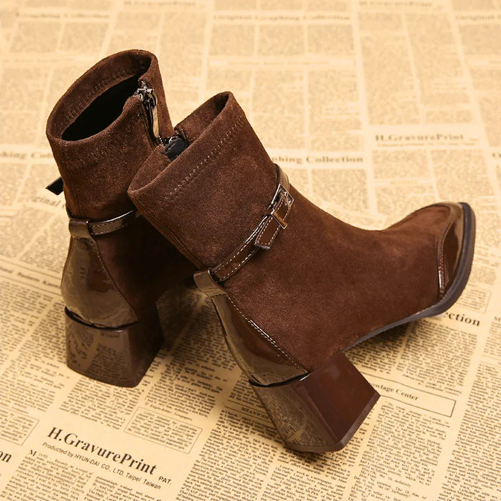 Avenor - Bottines en effet daim avec boucle