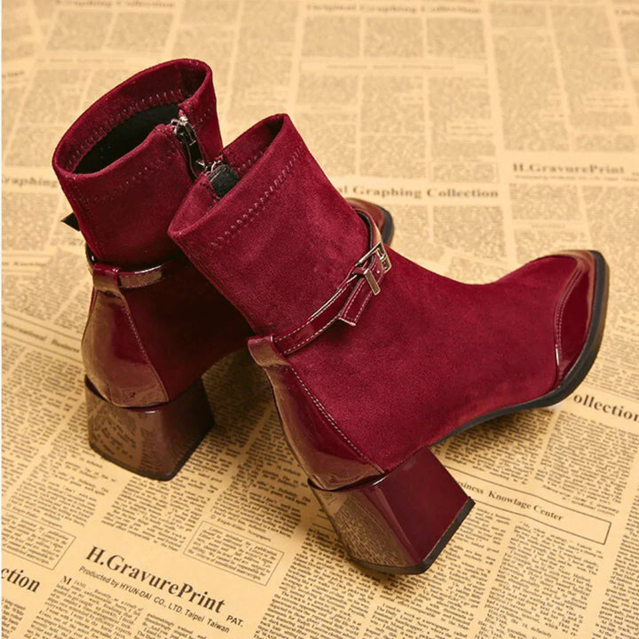 Avenor - Bottines en effet daim avec boucle