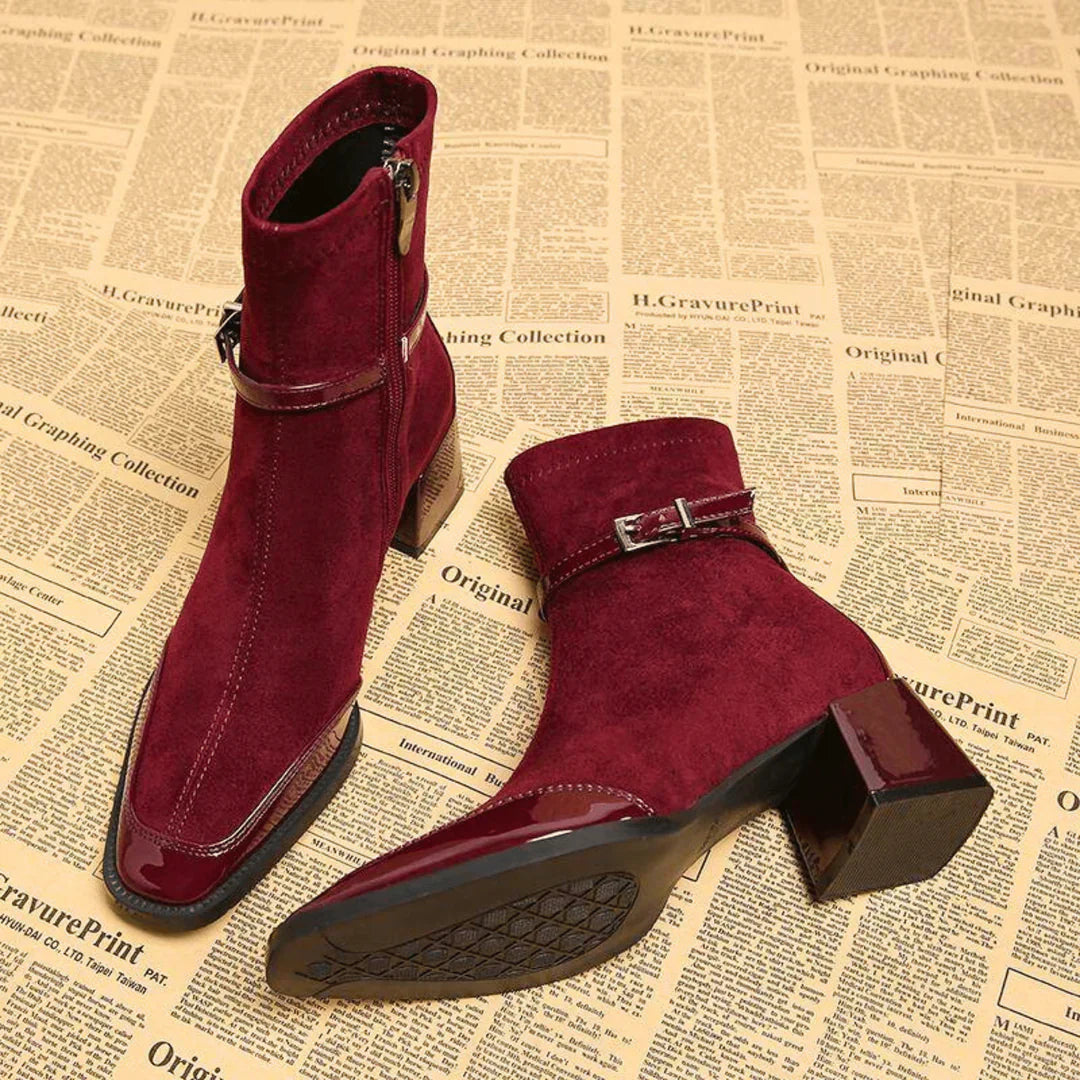 Avenor - Bottines en effet daim avec boucle