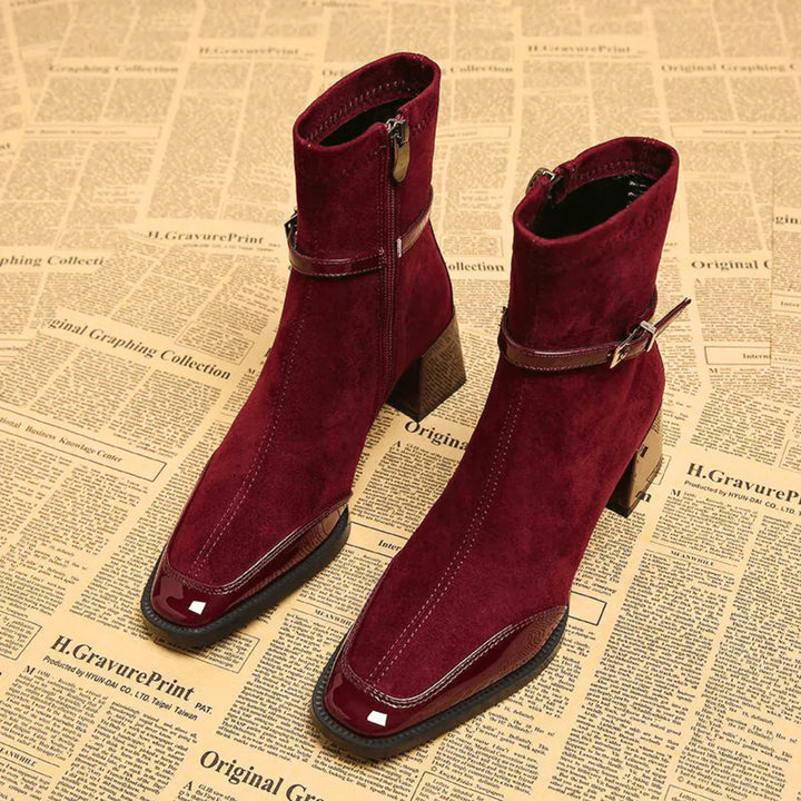 Avenor - Bottines en effet daim avec boucle
