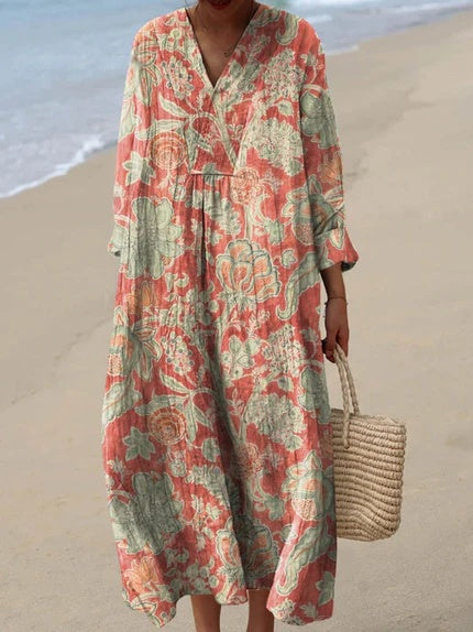 Robe imprimée brise d'été