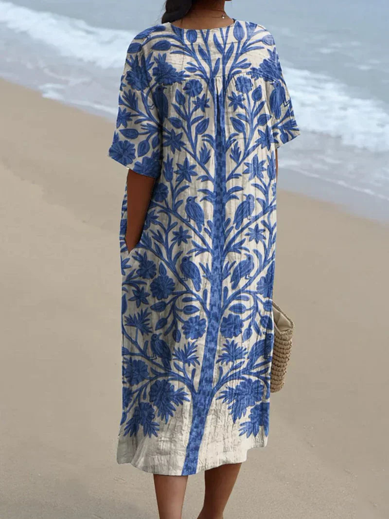 Robe imprimée brise d'été