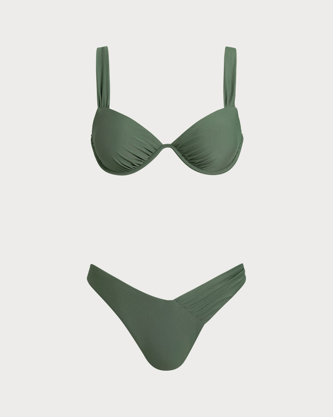 Ensembles de Bikini à Armature Vert Armée