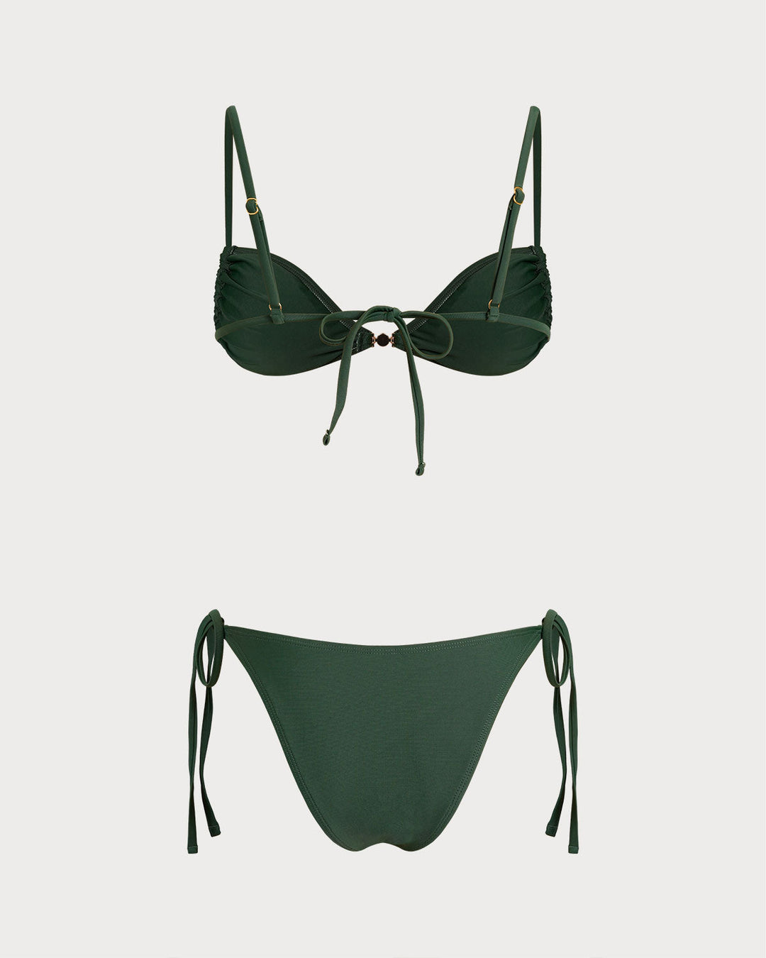 Ensembles de bikini à cordon de serrage triangle vert
