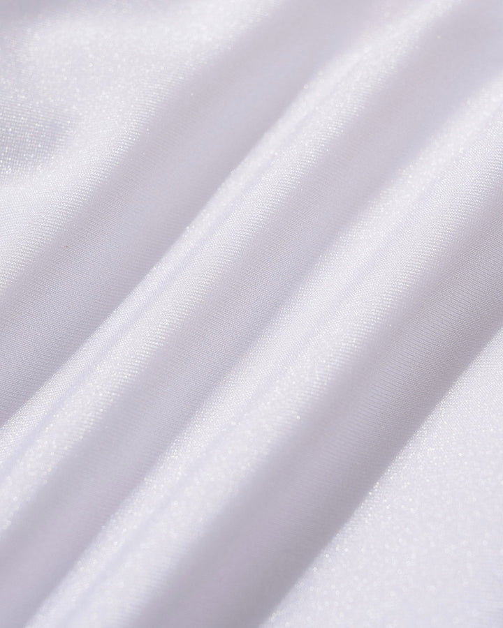 Ensembles de bikini à cordon de serrage blanc à décolleté en cœur