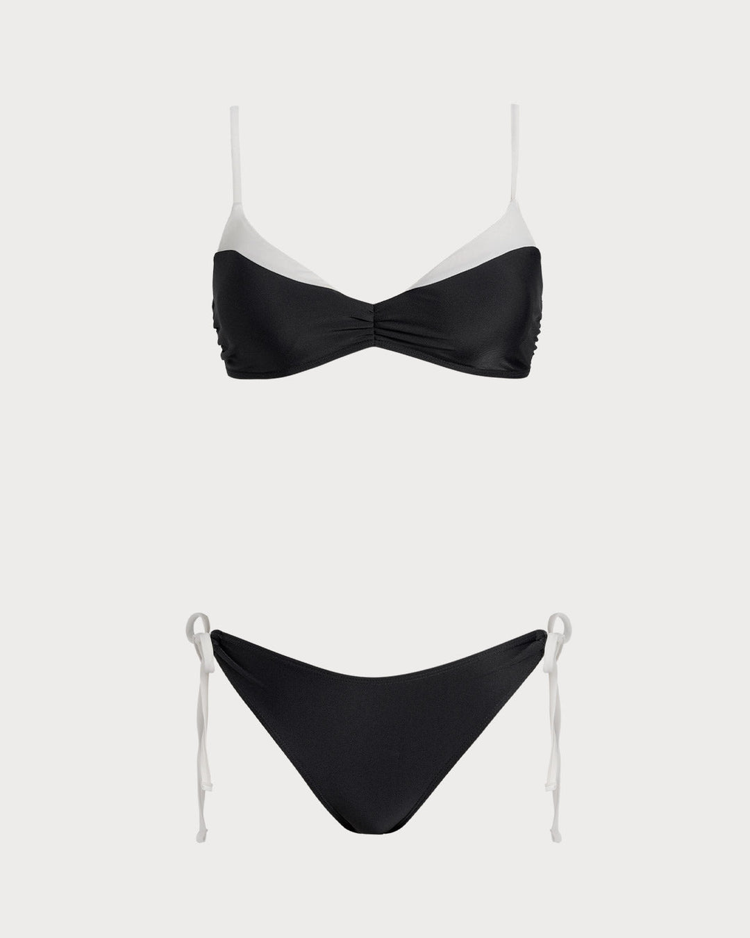 Ensembles de Bikini Bralette Noir Contrastant