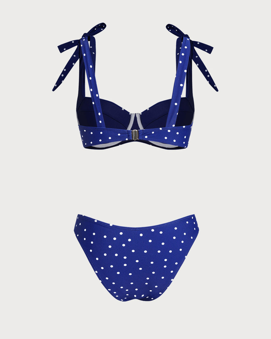 Ensembles de Bikini à Armatures à Pois avec Nœud Papillon Bleu