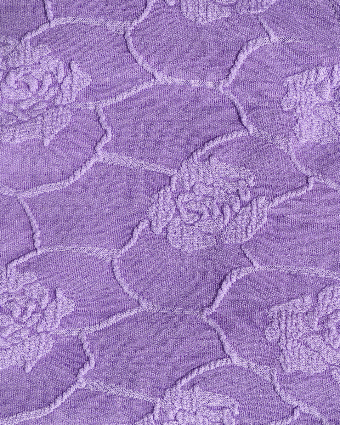 Ensemble de Bikini Bandeau Texturé Floral Violet