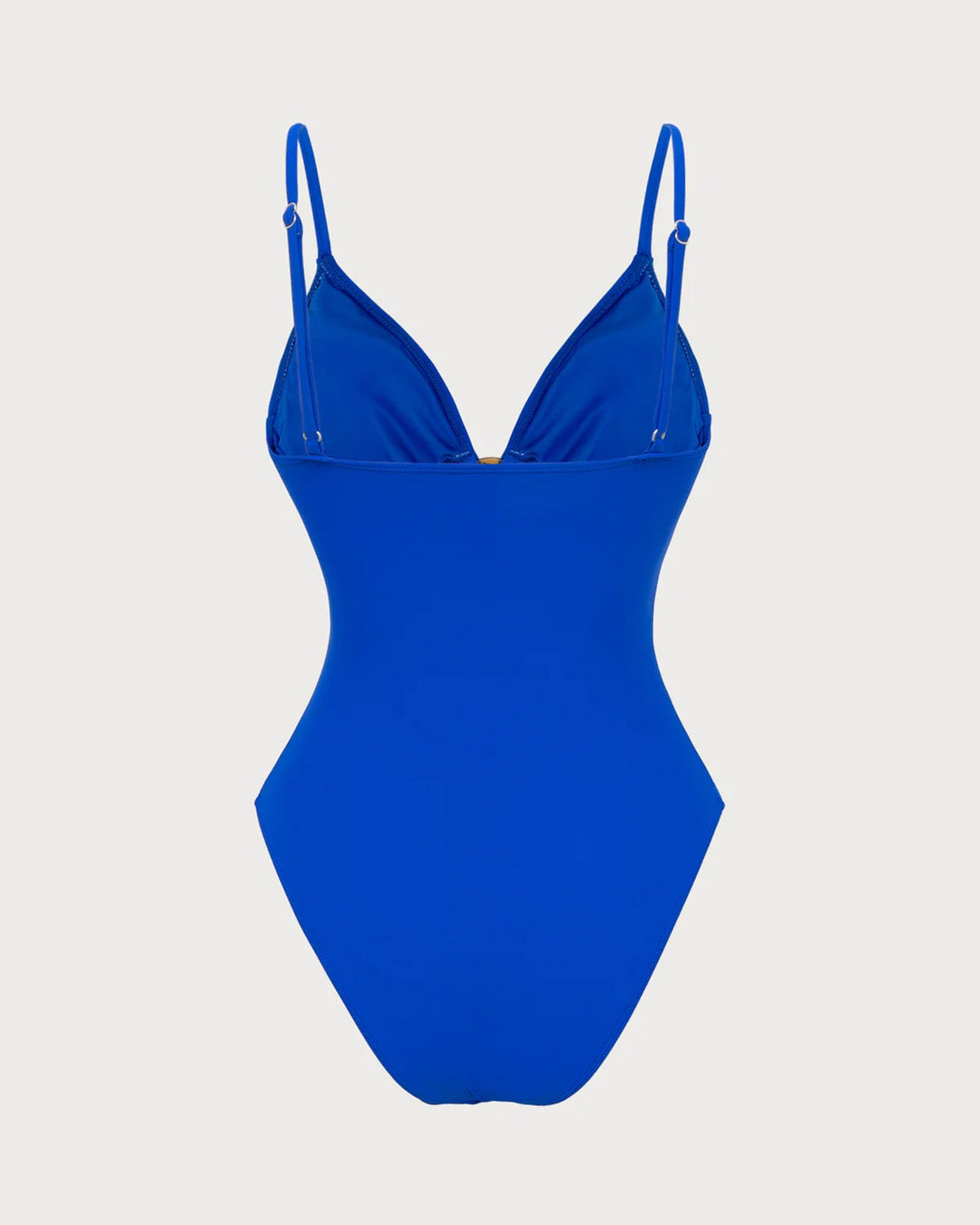 Maillot de bain une pièce découpé en O-ring bleu