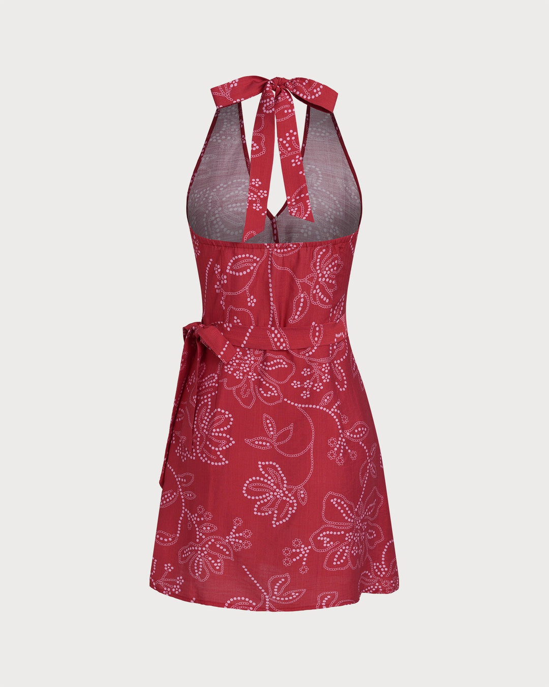 Robe de Plage Rouge à Dos Nu