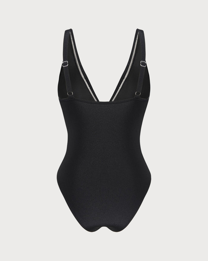 Bralette noire unie une pièce