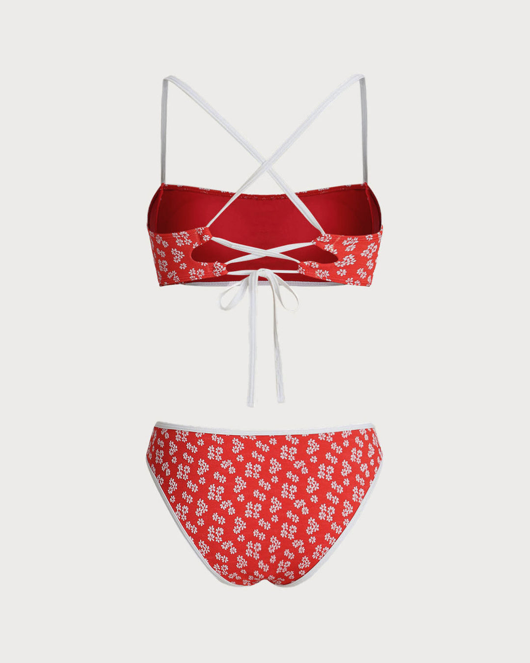 Ensemble de Bikini Bralette Floral Rouge