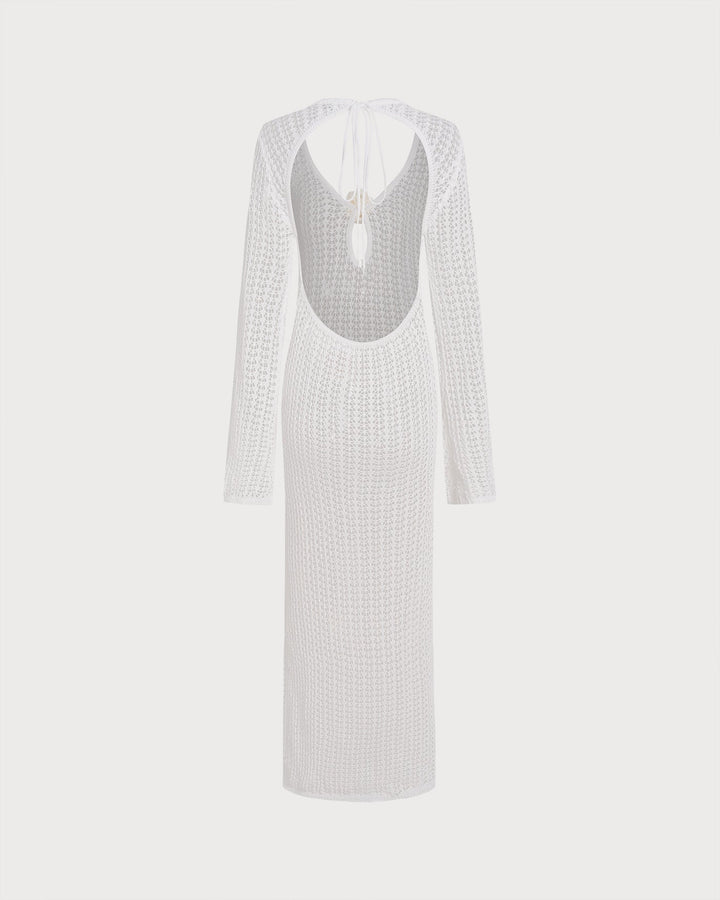 Couverture de Maillot de Bain Découpée Blanche