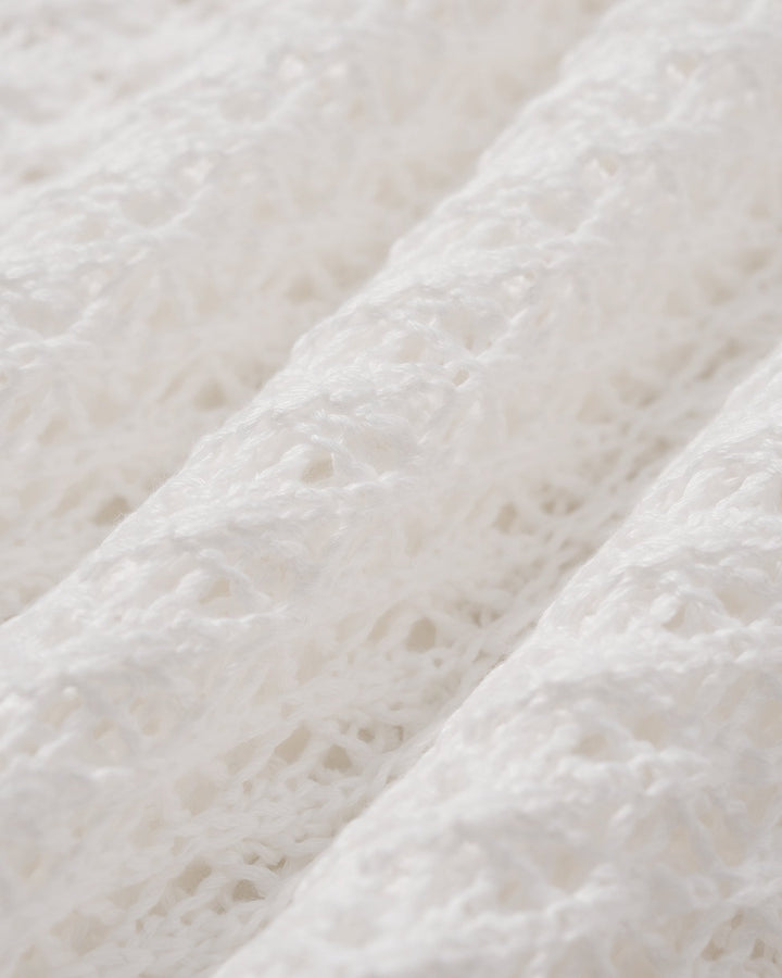 Couverture de Maillot de Bain en Crochet Blanc