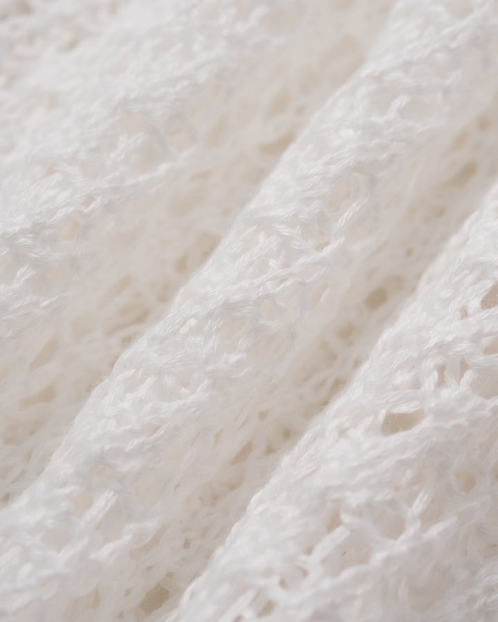 Couverture de Maillot de Bain Découpée Blanche