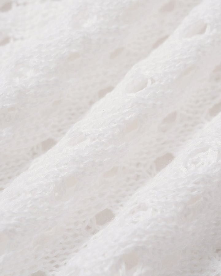 Couverture à Encolure en V Blanche
