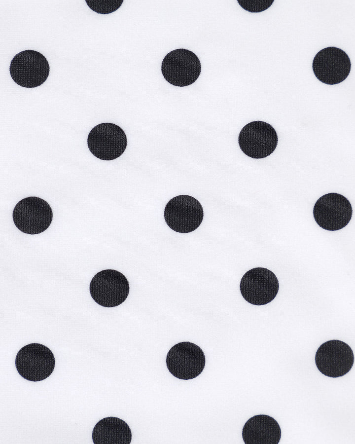 Ensemble de Bikini Triangle à Pois Blancs