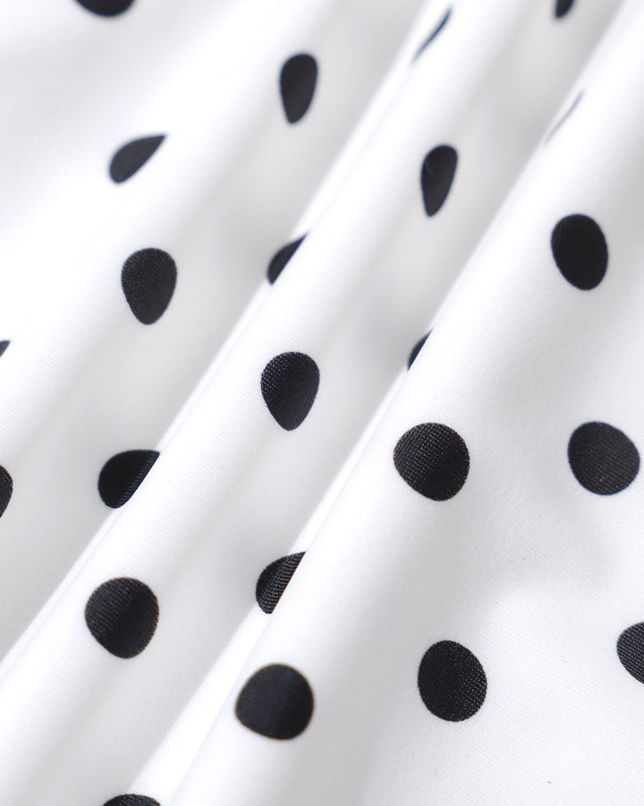 Ensemble de Bikini Triangle à Pois Blancs