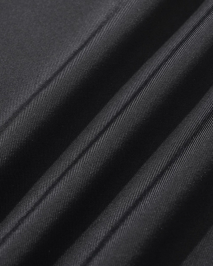 Maillot de bain une pièce noir à col en V contrasté