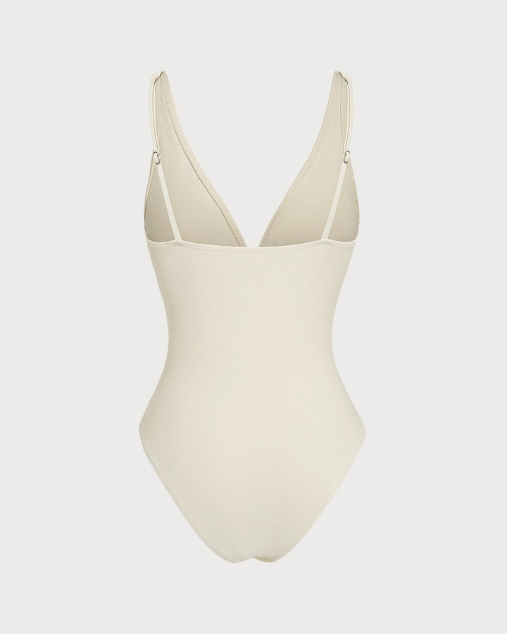 Bralette Off White Monopièce de Maillot de Bain