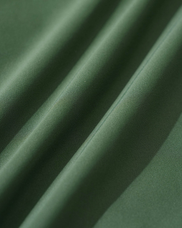 Maillot de bain une pièce vert à haute élasticité