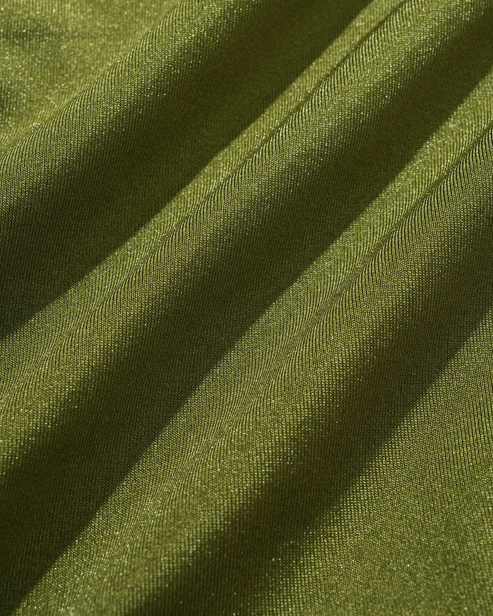Maillot de bain une pièce vert froncé avec bralette